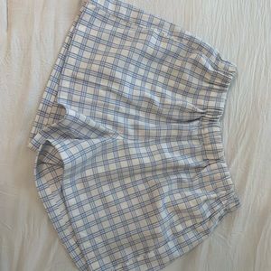 Blue checkered brandy Melville pajama shorts